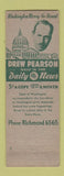 Matchbook Cover - Los Angeles Daily Newspaper Drew Pearson CA