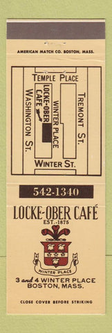 Matchbook Cover - Locke Ober Cafe Boston MA