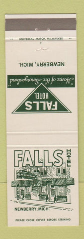 Matchbook Cover - Falls Hotel Newberry MI