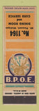 Matchbook Cover - Elks Lodge Mount Pleasant MI