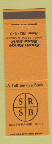 Matchbook Cover - South Range State Bank MI