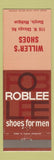 Matchbook Cover - Roblee Men's Shoes Willer's Sturgis MI