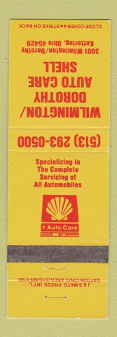 Matchbook Cover - Shell oil gas Wilmington Dorothy Auto Care Kettering OH