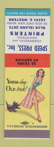 Matchbook Cover - Speed Press Printers Chicago? WEAR pinup SAMPLE