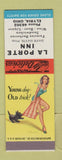 Matchbook Cover - La Porte Inn Elyria OH pinup SAMPLE