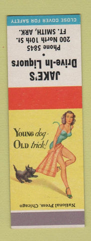 Matchbook Cover - Jake's Drive In Liquors Fort Smith AR pinup SAMPLE