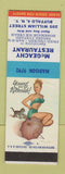 Matchbook Cover - McGeachy Restaurant Buffalo NY pinup SAMPLE