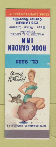 Matchbook Cover - Rock Garden Inn WEAR pinup SAMPLE