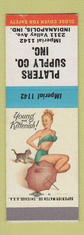 Matchbook Cover - Platers Supply Indianapolis IN pinup SAMPLE