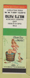 Matchbook Cover - Milt's Patio Restaurant pinup SAMPLE