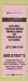 Matchbook Cover - Bud Stout's Radiator AC Service Urbana IL PINK