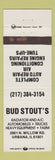 Matchbook Cover - Bud Stout's Radiator AC Service Urbana IL WHITE