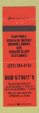 Matchbook Cover - Bud Stout's Radiator AC Service Urbana IL ORANGE