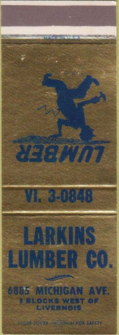 Matchbook Cover - Larkins Lumber Livernois SAMPLE