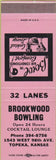 Matchbook Cover - Brookwood Bowling Topeka KS SAMPLE