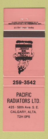 Matchbook Cover - Pacific Radiators Calgary AB