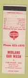 Matchbook Cover - Standard oil gas Midland Car Wash