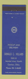 Matchbook Cover - Pure oil gas Donald Villard Canton OH