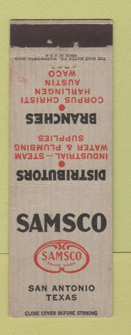 Matchbook Cover - Samsco San Antonio TX