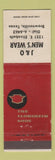 Matchbook Cover - Florsheim Shoes J&O Men's Clothes Brownsville TX