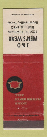 Matchbook Cover - Florsheim Shoes J&O Men's Clothes Brownsville TX