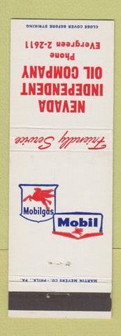 Matchbook Cover - Nevada Independent Oil gas Mobil