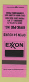 Matchbook Cover - Exxon oil gas Kwik Pik Burnsville WV