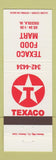 Matchbook Cover - Texaco oil gas Food Mart Osceola IA