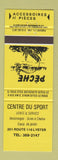 Matchbook Cover - Centre Du Sport Lyster QC YELLOW
