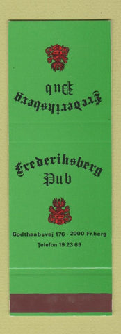 Matchbook Cover - Fredericksburg Pub Godthaabsvej Copenhagen Denmark