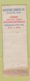 Matchbook Cover - Jackson Lumber Jackson MS WEAR