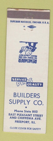 Matchbook Cover - Builders Supply Lumber Freeport IL