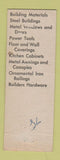 Matchbook Cover - Builders Supply Lumber Freeport IL