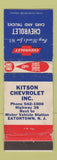 Matchbook Cover - 1965 Chevrolet Kitson Eatontown NJ WEAR