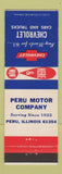 Matchbook Cover - 1965 Chevrolet Peru IL WEAR