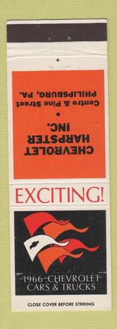 Matchbook Cover - 1966 Chevrolet Harpster Philipsburg PA