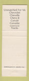 Matchbook Cover - 1966 Chevrolet Harpster Philipsburg PA