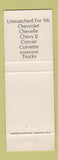 Matchbook Cover - 1966 Chevrolet Haas Strasburg OH