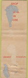 Matchbook Cover - Bear's Cafeteria York PA WORN