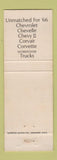 Matchbook Cover - 1966 Chevrolet Hastings Linwood PA