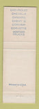 Matchbook Cover - 1967 Chevrolet Swenson Boscobel WI