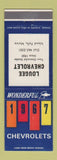 Matchbook Cover - 1967 Chevrolet Lougee Island Falls ME