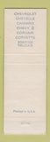 Matchbook Cover - 1967 Chevrolet Lougee Island Falls ME
