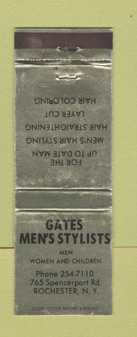 Matchbook Cover - Gates Men's Hair Salon Rochester NY WEAR