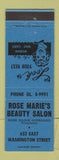 Matchbook Cover - Rose Marie's Beauty Salon