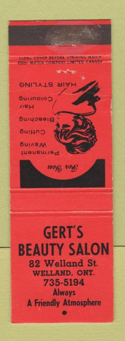 Matchbook Cover - Gert's Beauty Salon Welland ON