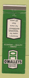 Matchbook Cover - O'Malley's Building Materials AZ