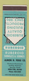 Matchbook Cover - Ruberoid Shingles Siding Almon Fogg Houlton ME