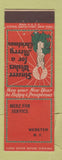 Matchbook Cover - Merz for Service Webster NY Federal Christmas