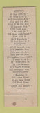 Matchbook Cover - The Shanty Restaurants New York CIty
